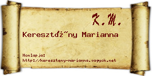 Keresztény Marianna névjegykártya