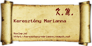 Keresztény Marianna névjegykártya