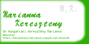 marianna kereszteny business card